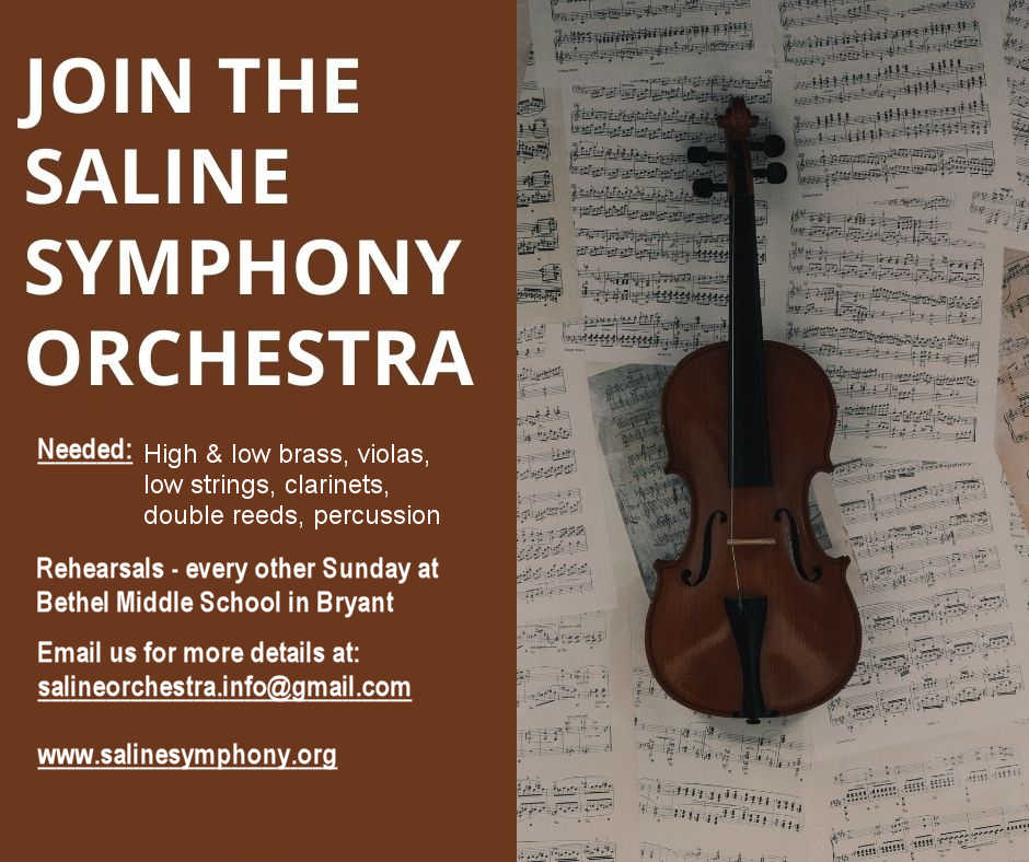 Join the Saline Symphony Orchestra Join the Saline Symphony Orchestra